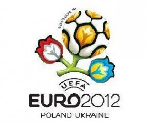 Il logo dei Campionati europei di Calcio 2012, in programma in Polonia ed Ucraina, grazie ai quali è possibile avere sconti sugli schermi di SchermiOnline